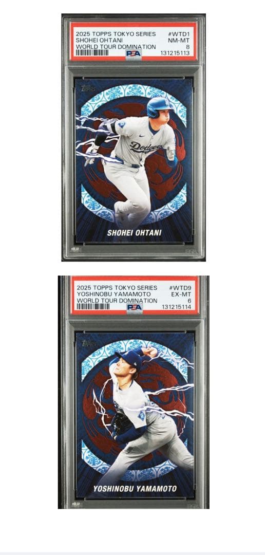 大谷翔平　山本由伸　topps tokyo series psa 2枚セット