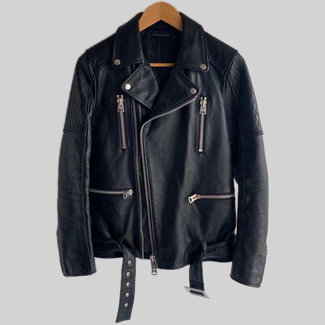 最終値下げy2k FUGA ダブルライダース 本革 レザージャケット - メルカリ