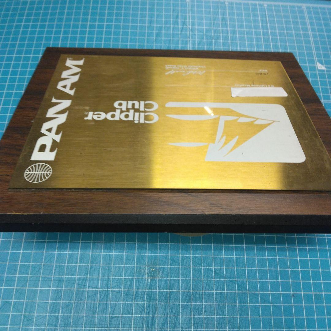 80年] パンナム航空 Clipper Club 生涯会員証金属製プレート