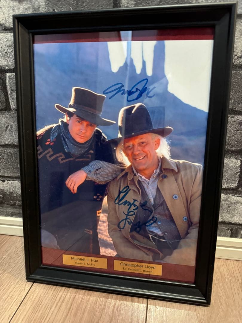 バックトゥザフューチャー　マーティ&ドク　直筆サイン