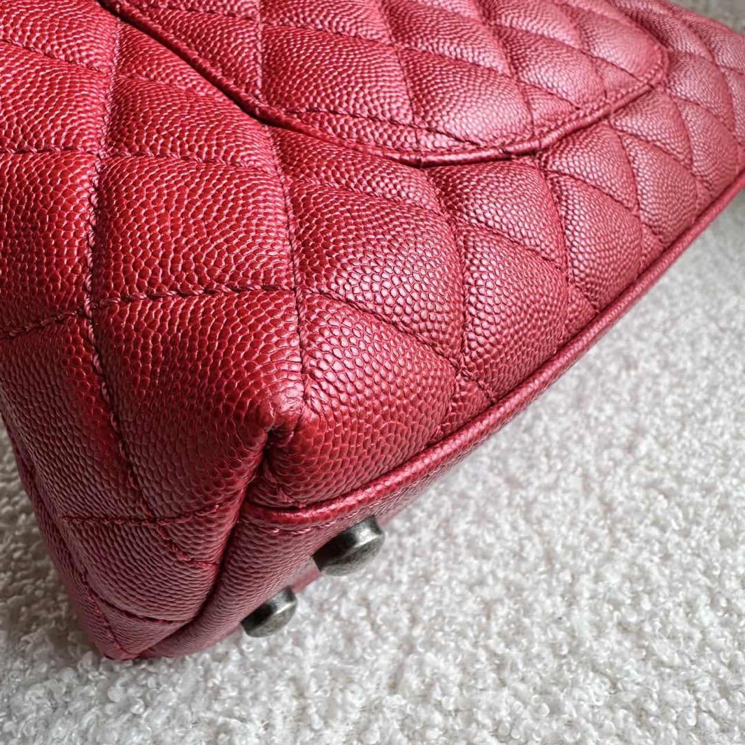 CHANEL シャネル ココハンドル キャビアスキン 赤24 xs - メルカリ