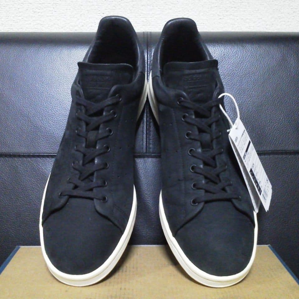 アディダス スタンスミス LUX 黒白 28cm 本革 天然皮革 レザー