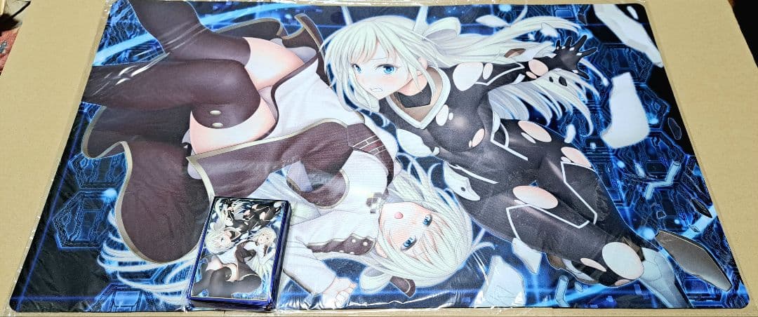 遊戯王　閃刀姫レイ　スリーブ&プレイマット プレイマット『(新)閃刀姫レイ&ロゼ(サテライトショップ限定