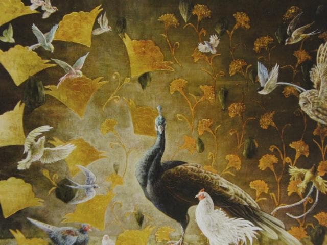 井手尾摂子、【Rain Forest】、希少な額装用画集画、新品高級額 額装付