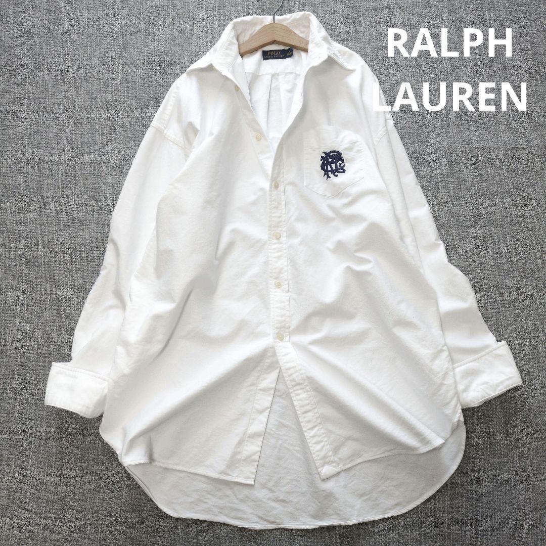 ラルフローレン　国内正規　オーバーサイズ　エンブレム刺繡　オックスフォードシャツ