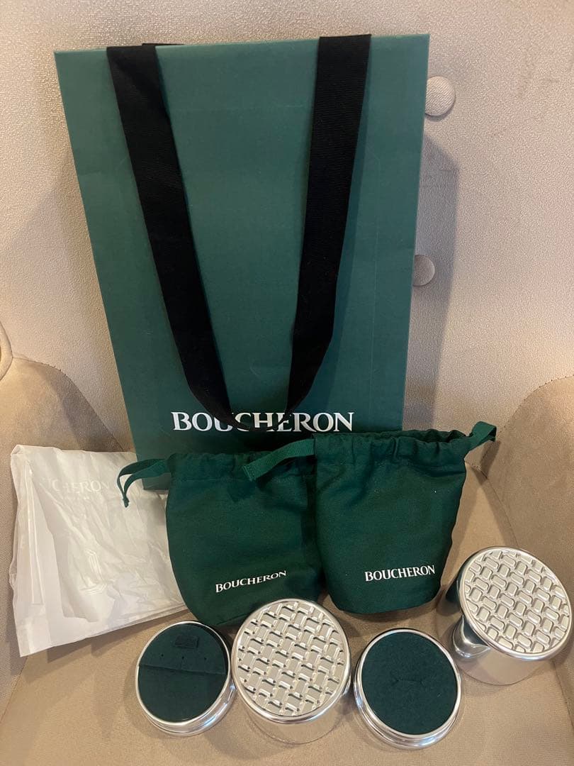 ブシュロン BOUCHERON 空箱 ピアス＆リングケース 袋セット BOUCHERON（ブシュロン） リングケース ヴィンテージ 紫 ケース 空箱