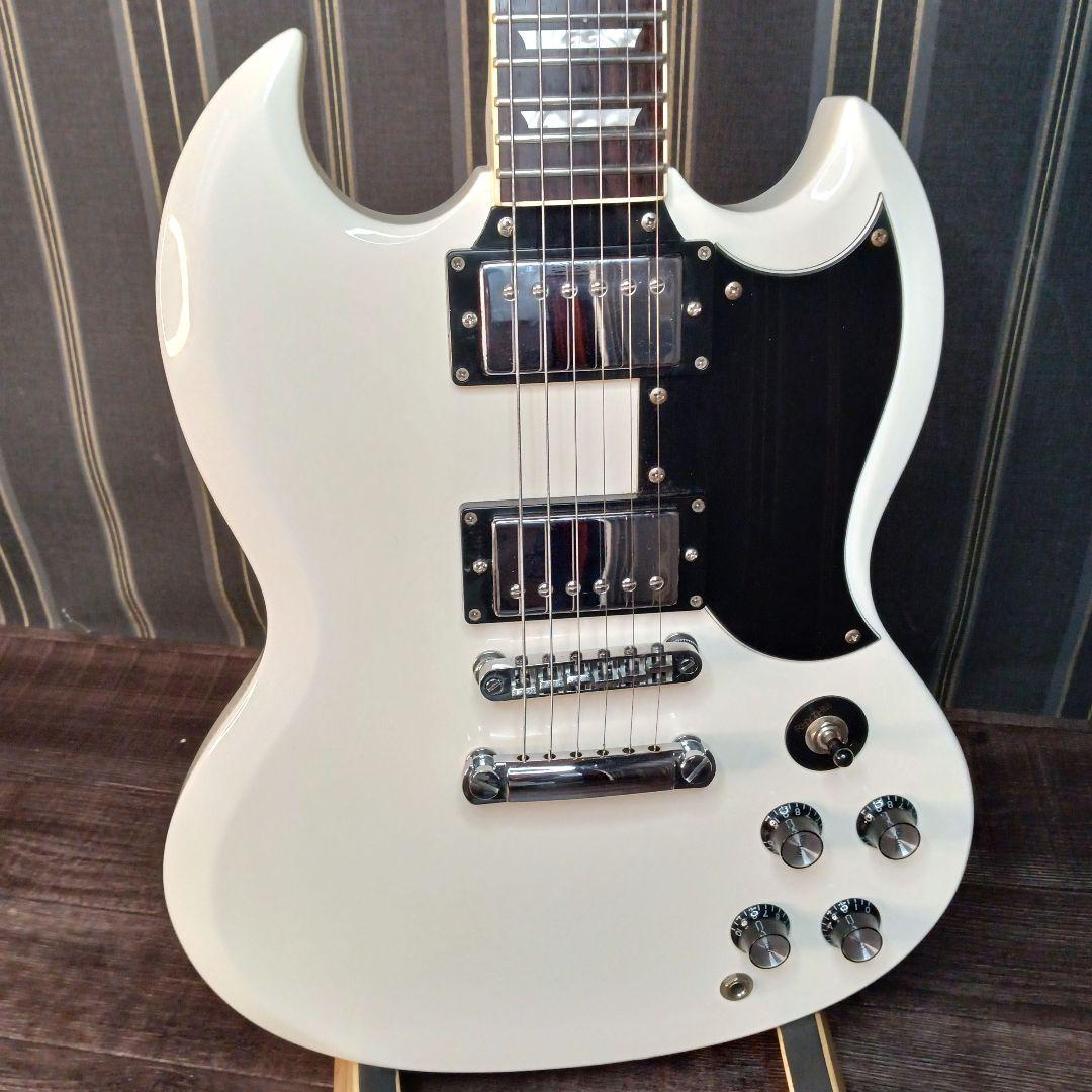 美品 BLITZ ブリッツ SG エレキギター ホワイト 白 エレキギター