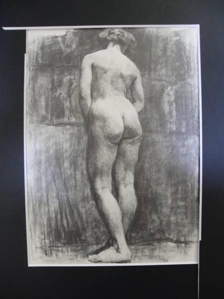 黒田 清輝、裸婦デッサン、裸婦、希少画集画、新品額装付、状態良好 黒田清輝【婦人肖像】 - 手描き 絵画（油絵複製画）販売のアート名画館