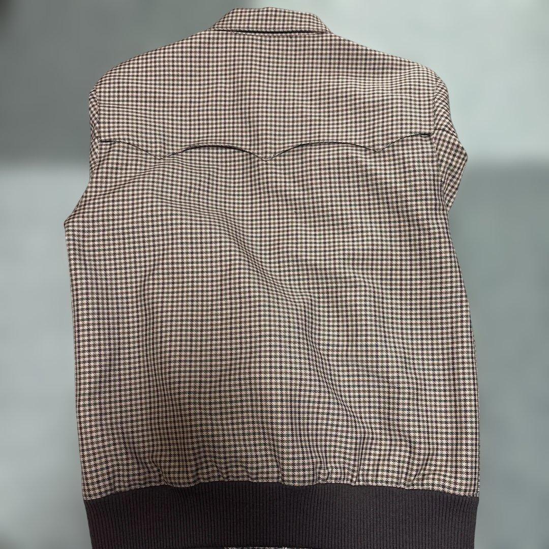 fred perry チェックブラウン ハリントンジャケット - メルカリ