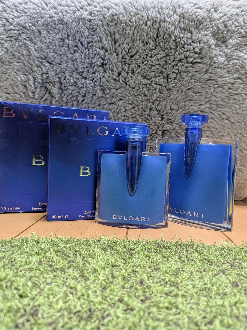 ほぼ未使用BVLGARI ブルー プールオム EDT香水セット75ml 40ml