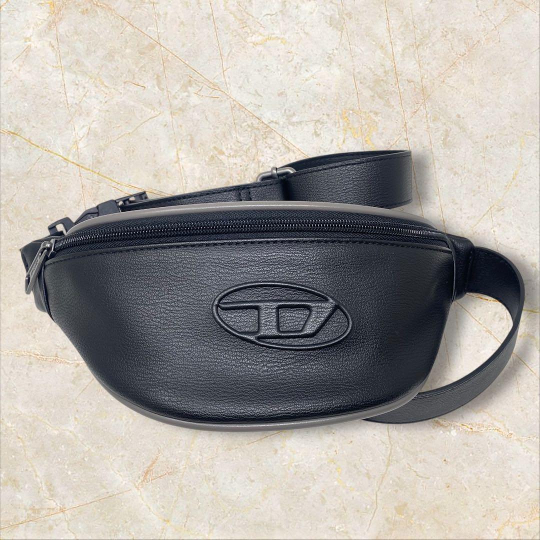 DIESEL ボディバッグ Dロゴエンボス ディーゼル ショルダー ブラック