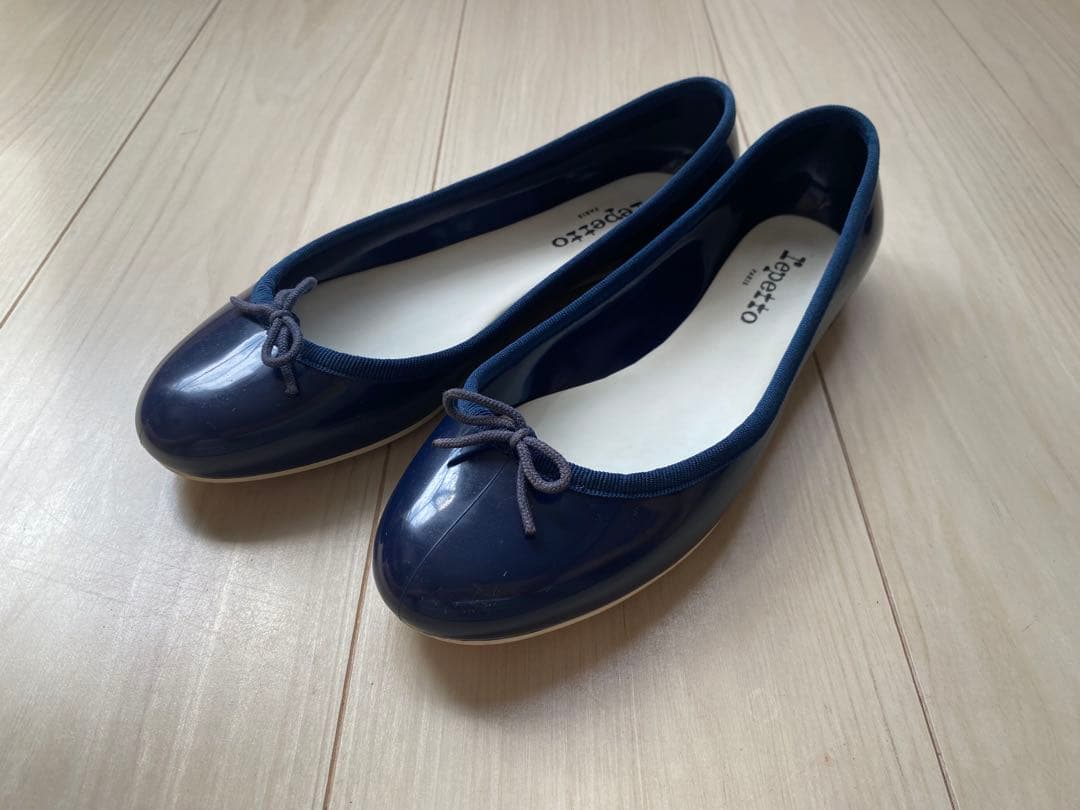 Repetto レペット ネイビー レインシューズ バレエシューズ 39 - メルカリ