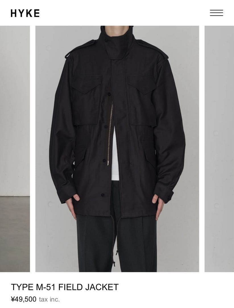 ジャケット・アウター HYKE M-51 FIELD JACKET