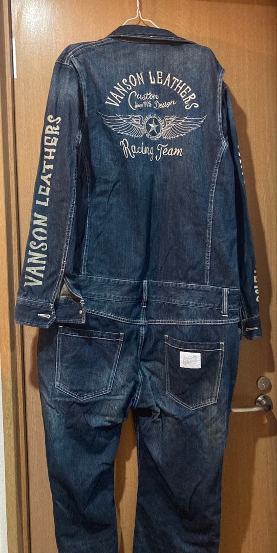 専用 テル様VANSON LEATHERS デニムオールインワン　つなぎ VANSON（バンソン） 【再入荷】【当店別注】 ツナギ つなぎ ワンスター