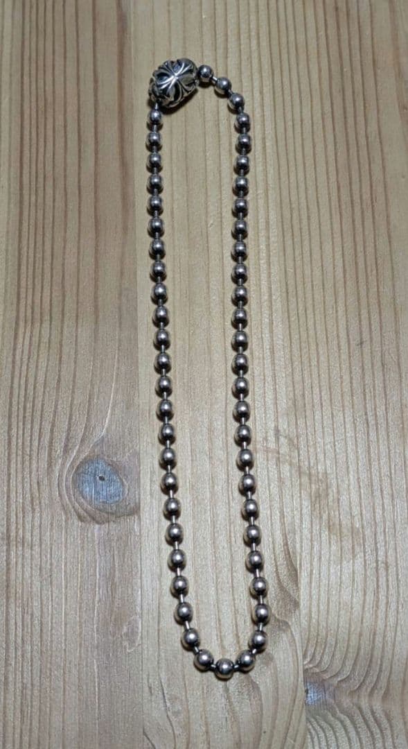 格安 極美品 ビルウォールレザー ラージボールチェーン 5.5ミリシルバー925