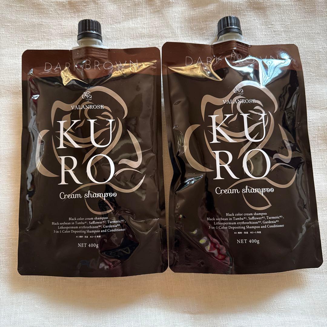 ⭐︎新品未開封⭐︎ バランローズ　KUROシャンプー　ダークブラウン　400g✖️2個 楽天市場】【4日20時から使える！クーポン対象商品】白髪染め