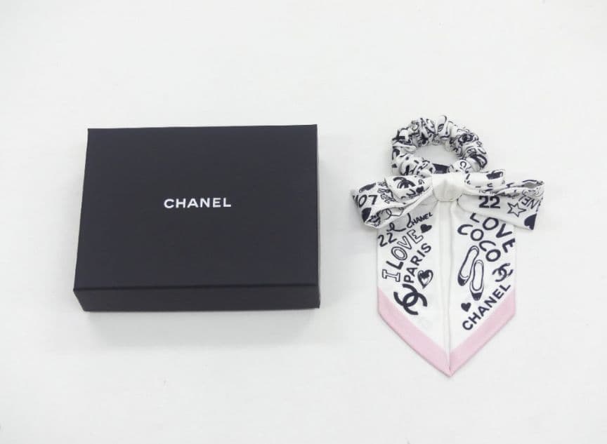 新品　シャネル　シュシュ　ヘア　スカーフ