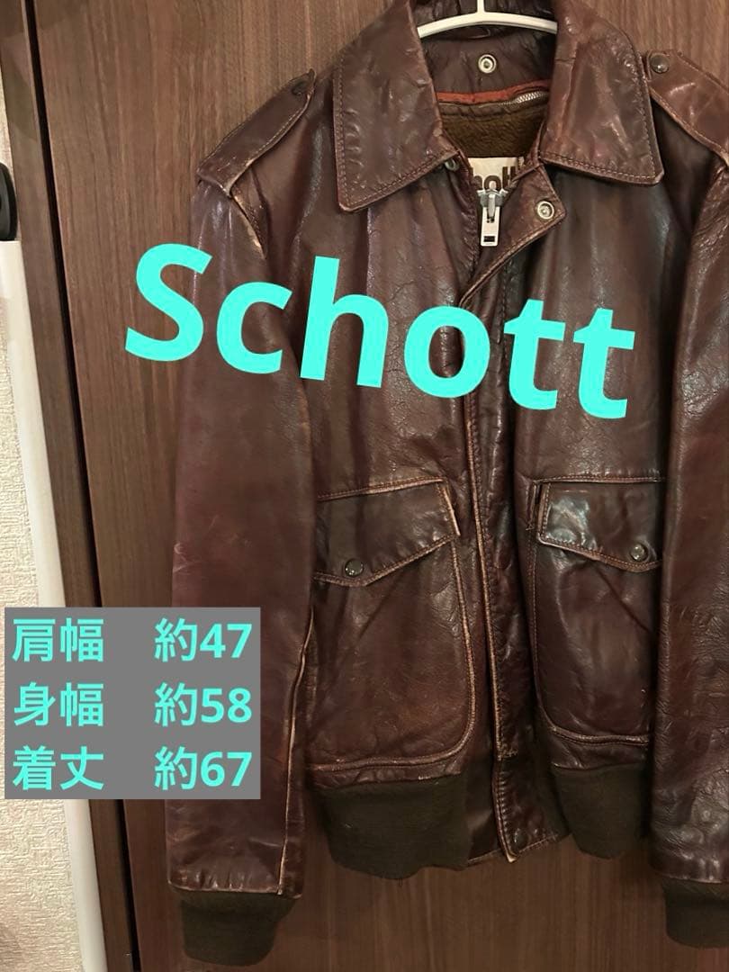 値下げ　ショット　A-2 レザージャケット　サイズ40相当