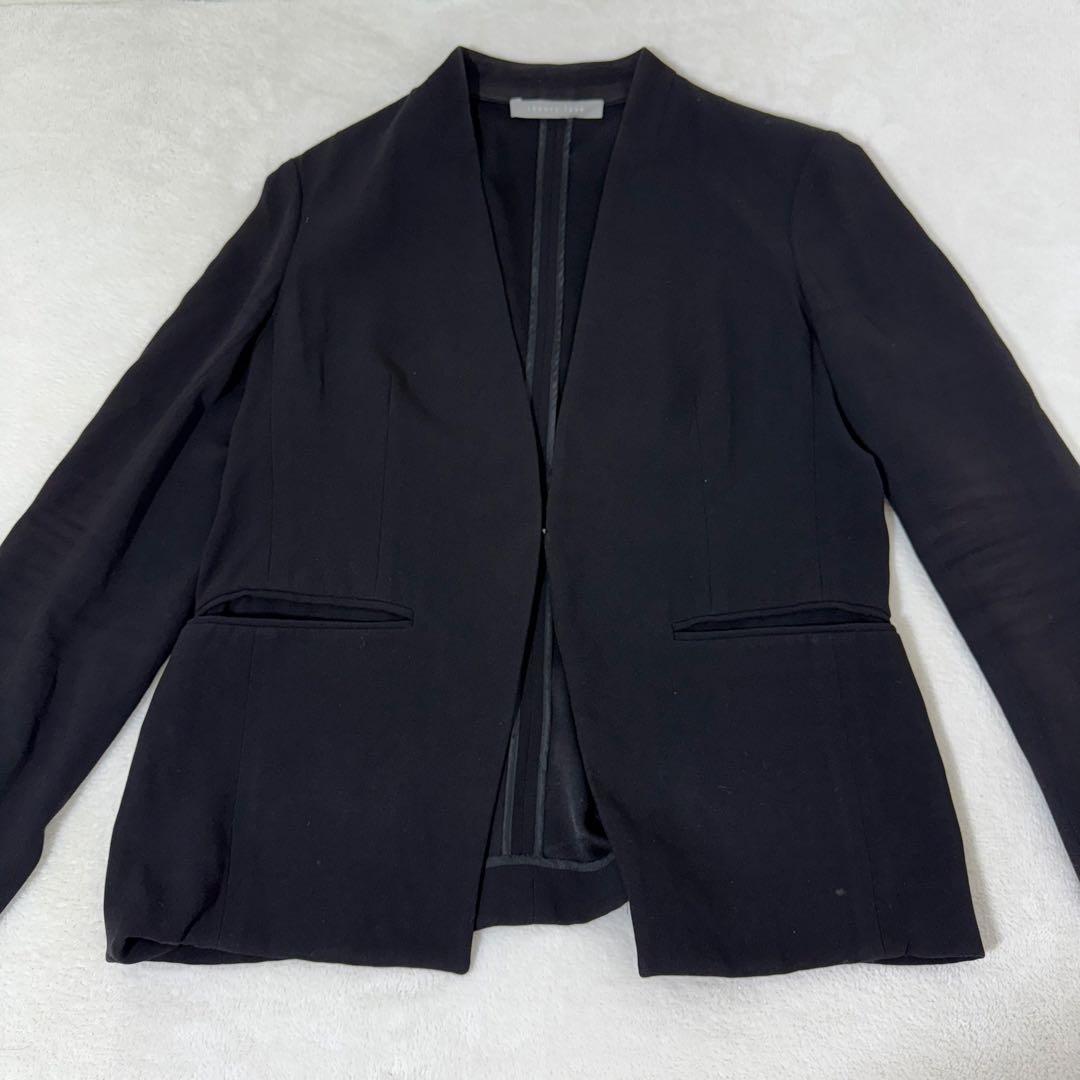 セオリーリュクス ノーカラージャケット(XL)ブラック フック