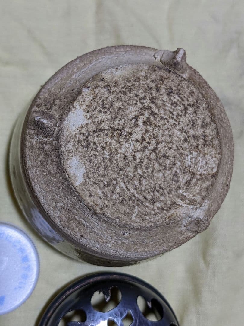 ⭐聞香 黄瀬戸 胆礬 織部 銀火屋 香炉 香道具 コレクション骨董品