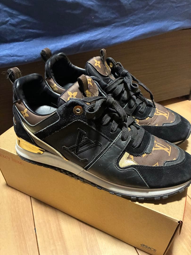 Louis Vuitton スニーカー ブラック/ブラウン　ルイヴィトン LOUIS VUITTON（ルイ・ヴィトン） フロントロー ライン モノグラム