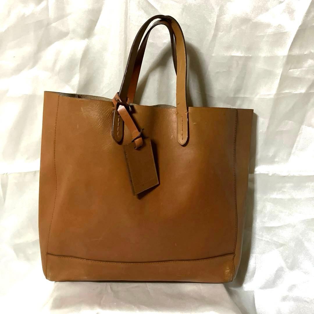 ラルフローレン　ブラウンレザートートバッグ タグ付き（大容量)