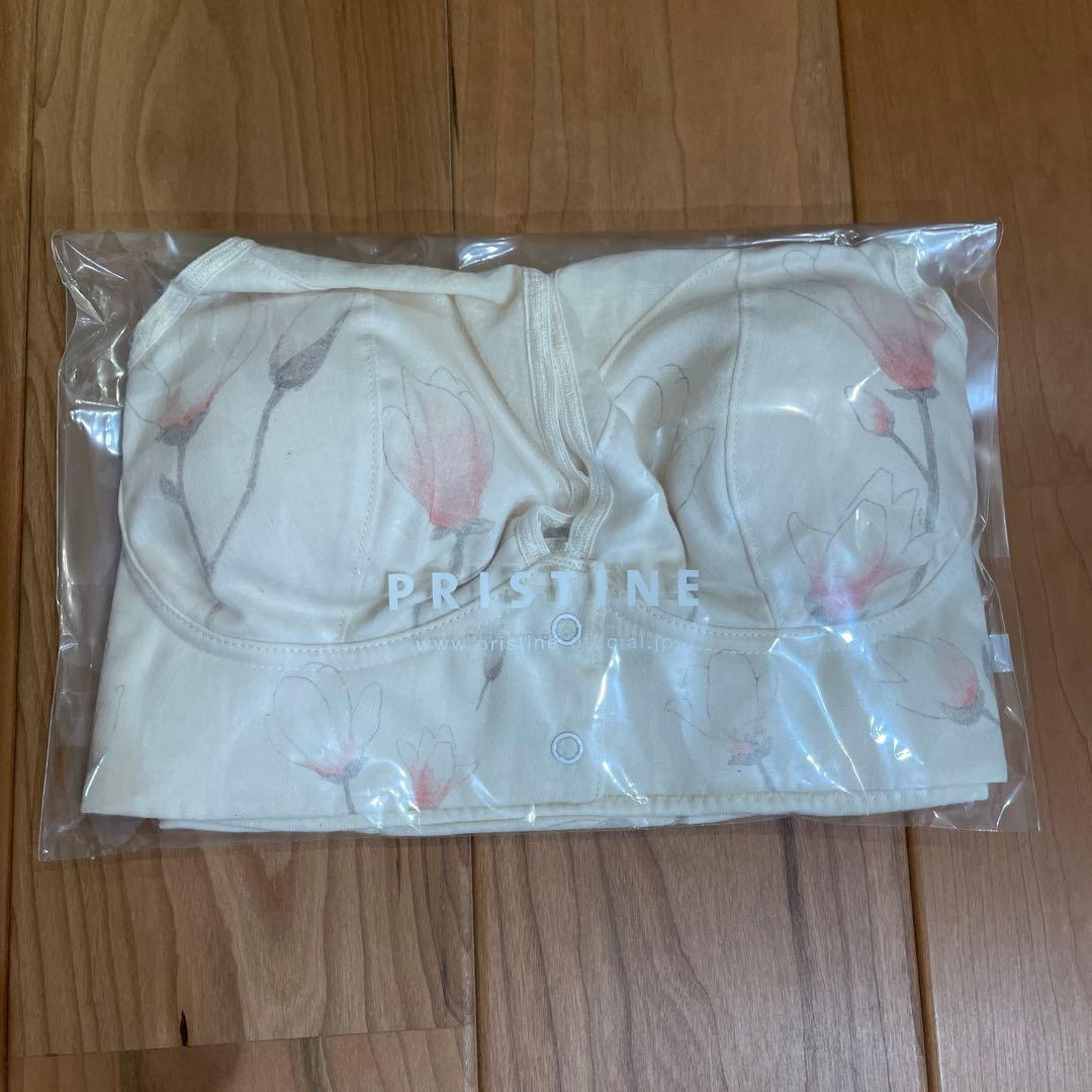 PRISTINE オーガニックコットン ブラジャーショーツセット L 木蓮
