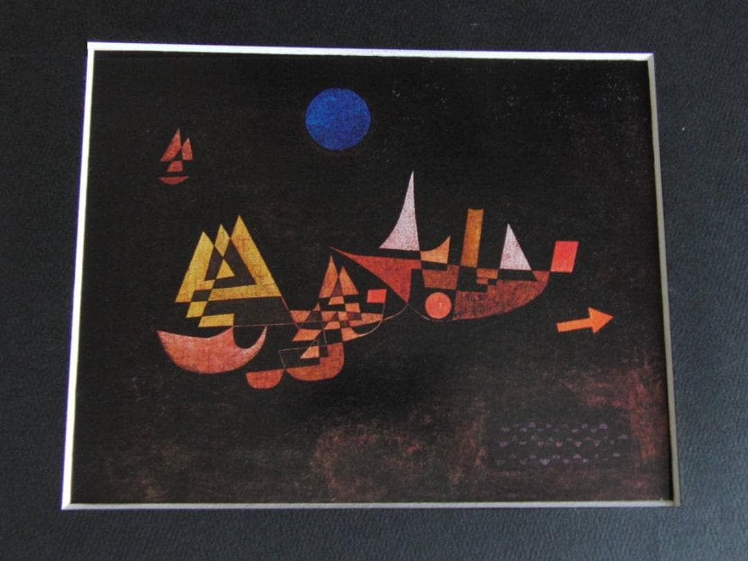 パウル・クレー、【船出】、希少な額装用画集より、状態良好、新品額装付