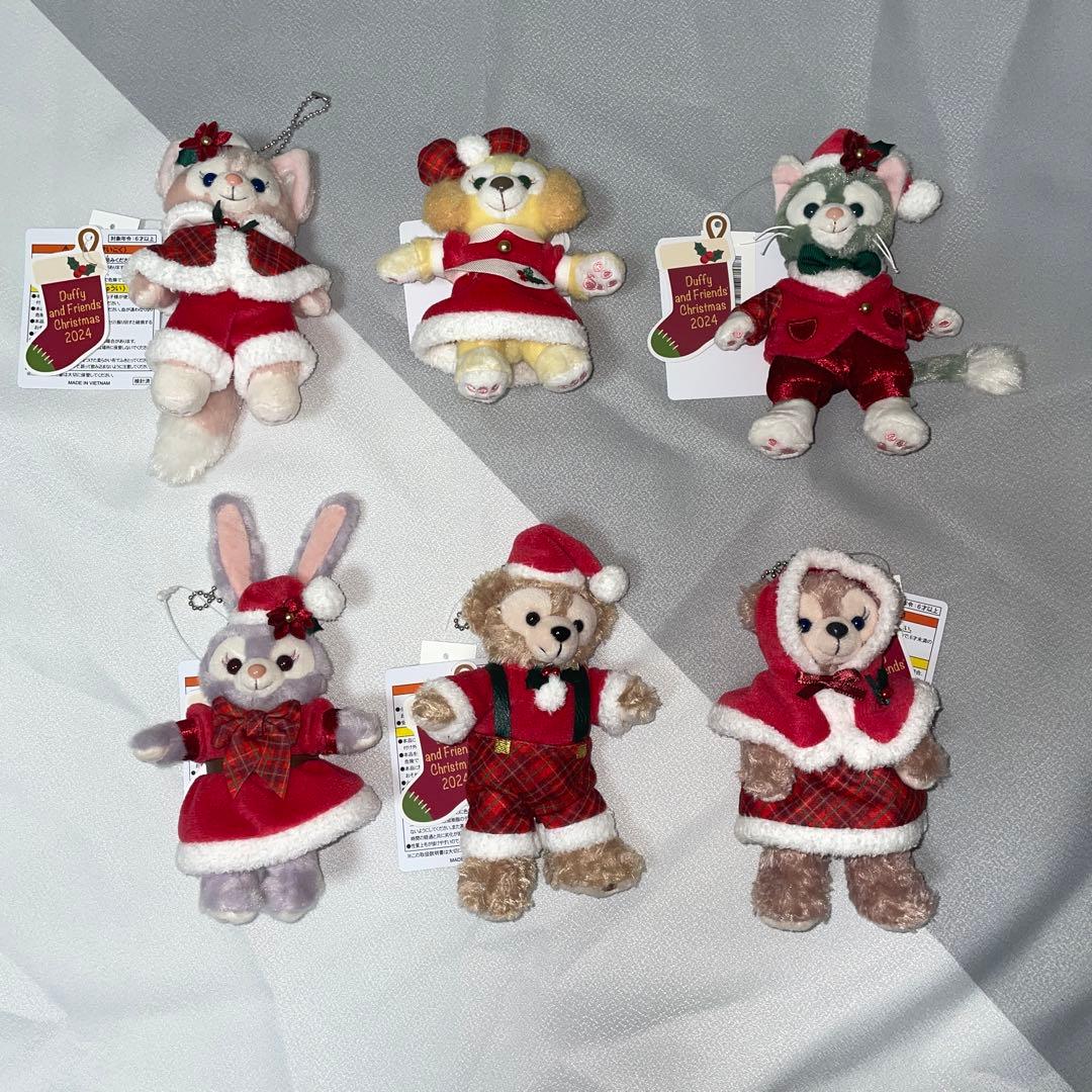 ぬいぐるみバッジ　2024クリスマス　ディズニーシー 東京ディズニーシー クリスマス2024 ぬいぐるみバッジ 5点セット