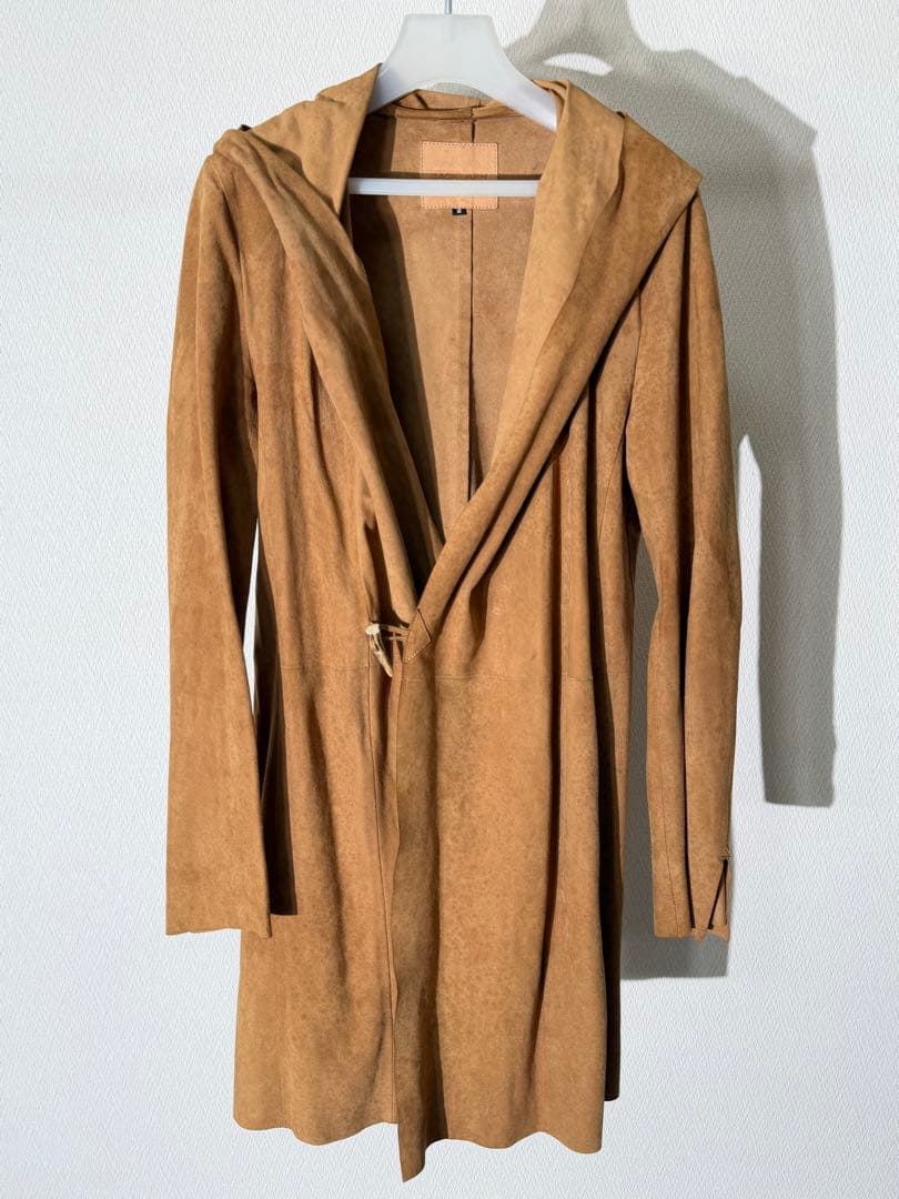 バックラッシュ スエードレザー ロングフードジャケット カーディガン コート