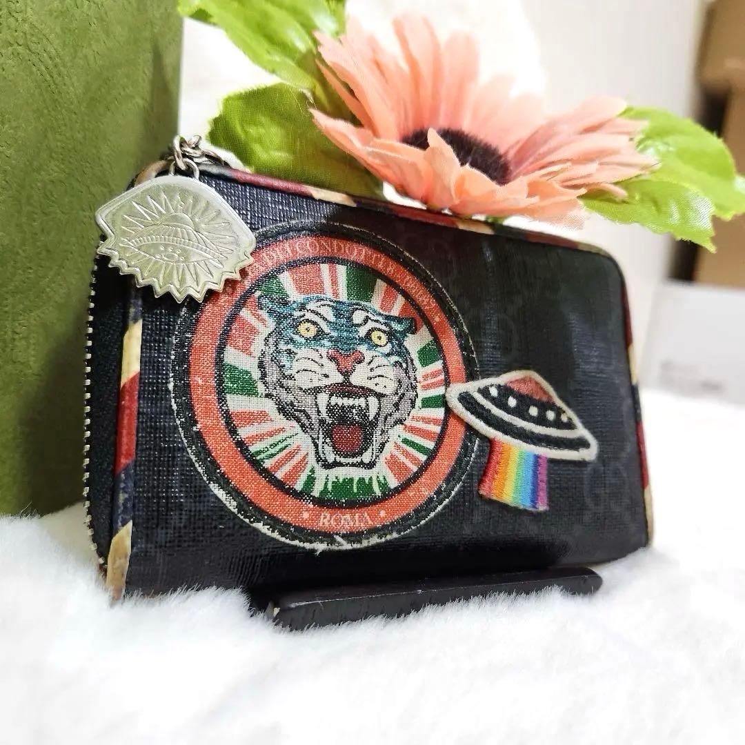 ✨美品　希少　レア✨グッチ　ケース　刺繍　アップリケ　アニマリエ　レザー