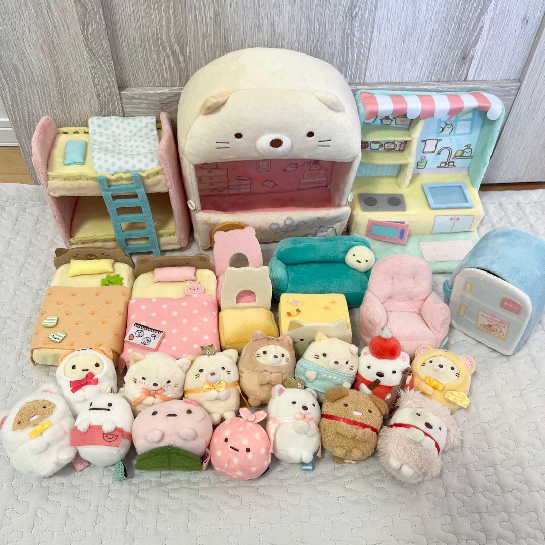 すみっコぐらしてのりぬいぐるみと家具セット まとめ売り - メルカリ