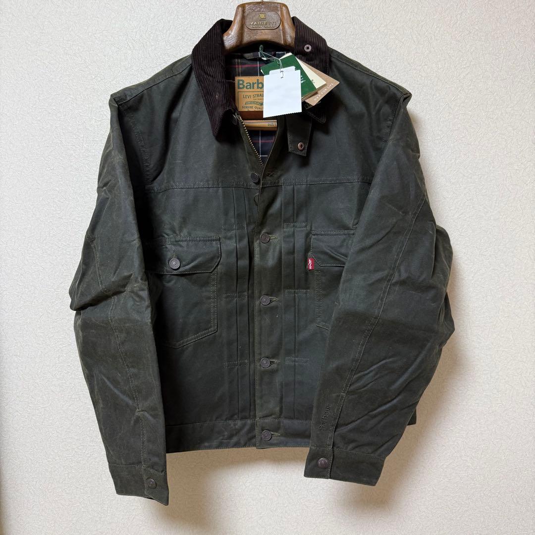 希少新品タグ付Barbour Levi’s Type2 ワックス ジャケット　L