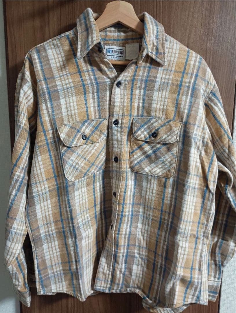 【好配色】70-80s Five Brothers flannel shirt