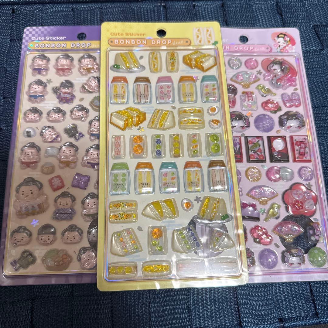 正規品】ボンボンドロップシール 和柄 新作 サンドイッチ お相撲さん