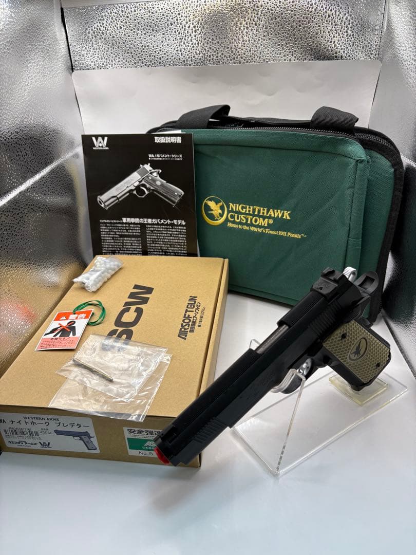 美品　24丁限定　WA ナイトホーク　プレデター　実銃用ケース　ガンスタンド