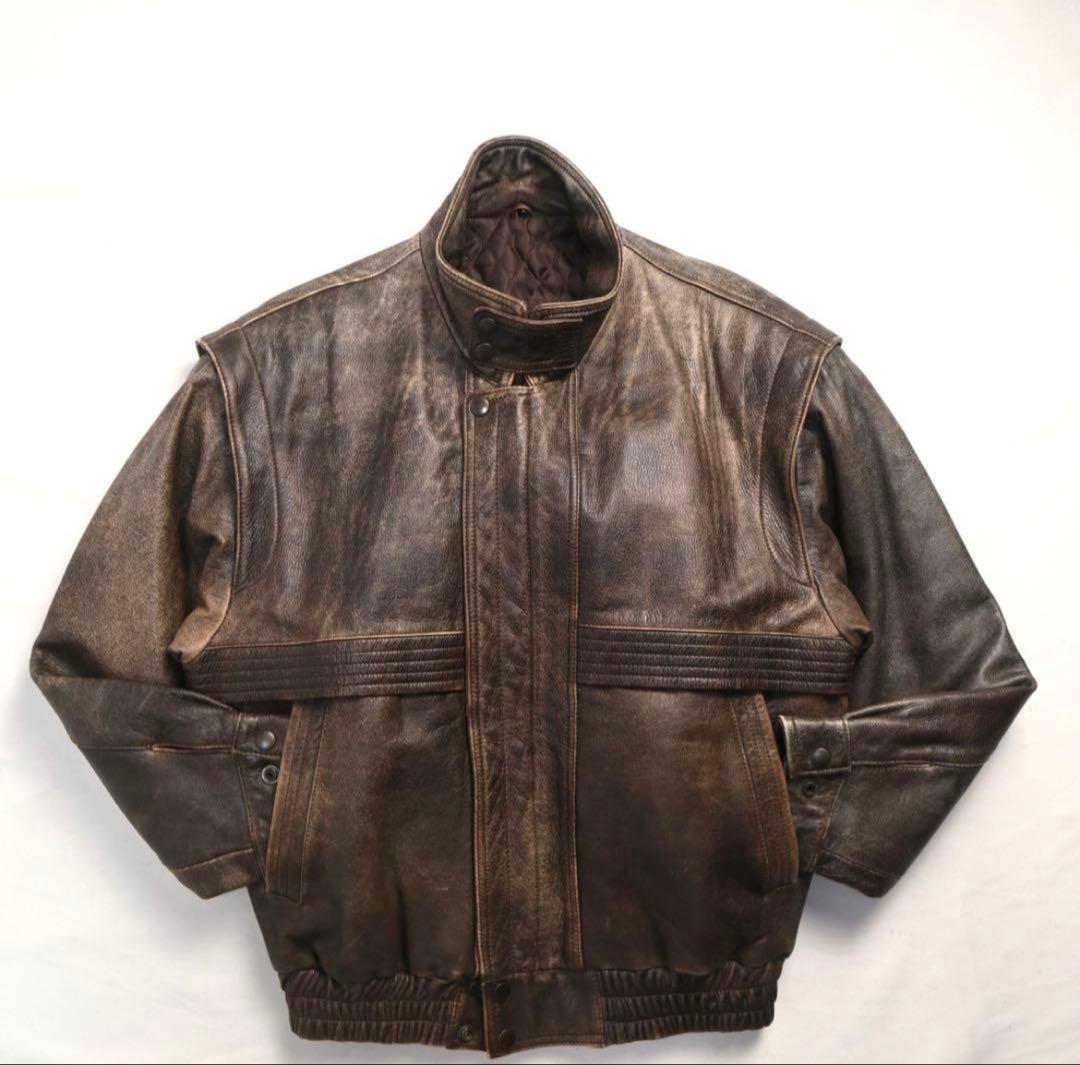 Vintage 80s 90s A2 G1 スタンドカラー レザージャケット