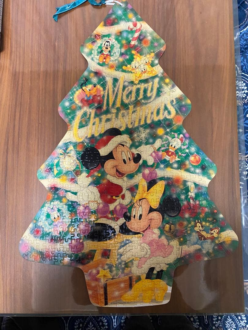 クリスマスツリー型 ミッキーとミニーのジグソーパズル(完成品、リボン付き) 楽天市場】【送料無料】クリスマスツリー90cm(豪華ミッキー＆ミニーの