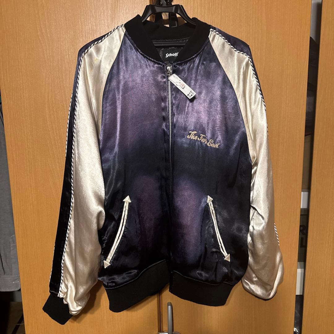 Scholar グラデーション サテンジャケット Satin Jacquard Collarless Jacket｜サテンジャガードカラーレス