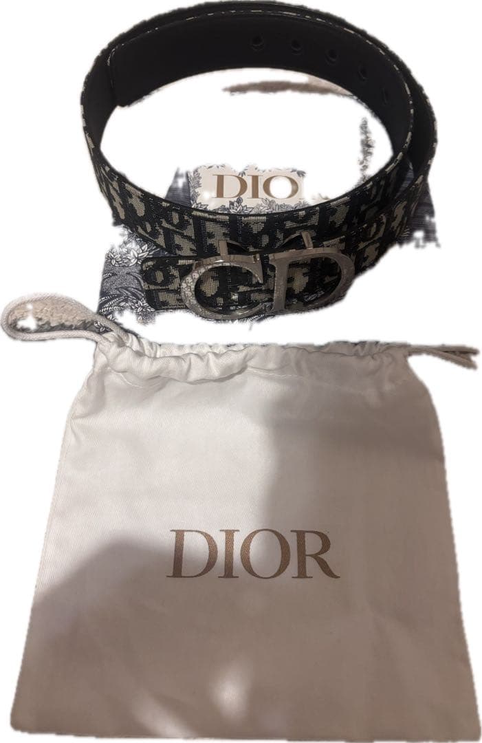 Dior モノグラム ベルト CDロゴ付き