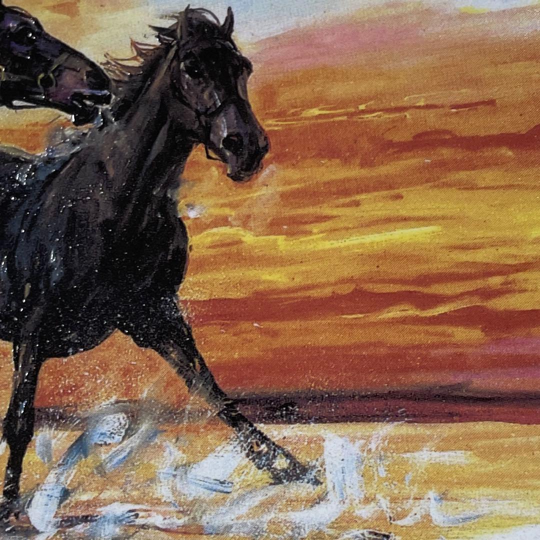 ◇美品◇特別製作◇中畑艸人◇陶板画☆名馬優駿☆優駿詩情◇額装◇希少◇