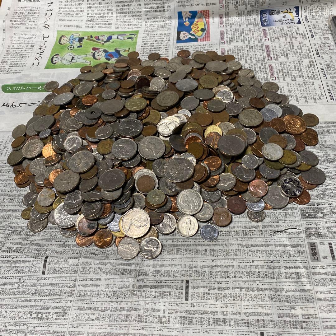 外国 昔の貨幣 古銭 世界の まとめ売り 正味5.1Kg NO.32