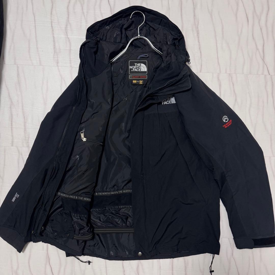 希少✨XL ノースフェイス マウンテンパーカ ゴアテックス 赤サミット ブラック