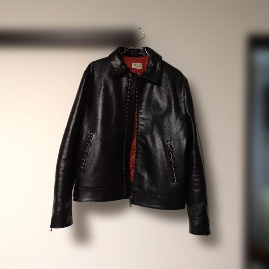 Nudie Jeans Co. ブラック シングルライダースジャケット M