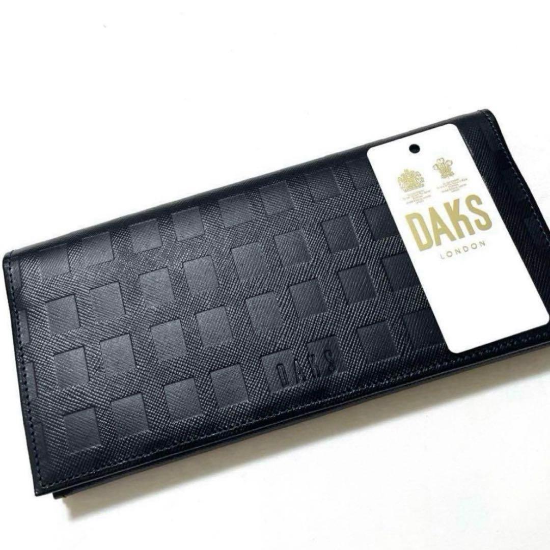 新品　DAKS ダックス　紳士用　本革　日本製　長財布　ブラック