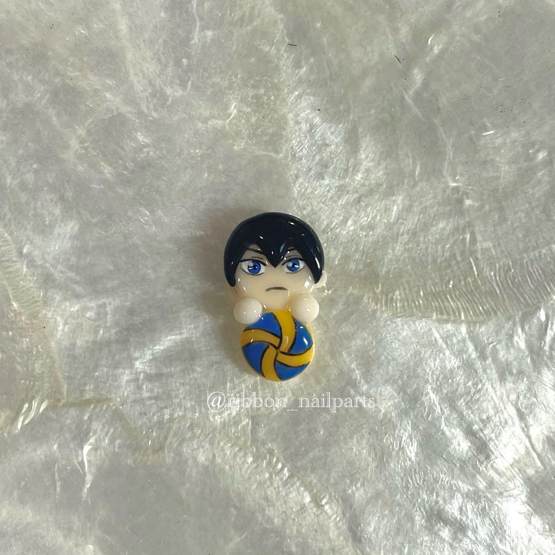 3Dパーツ ネイル 影山飛雄 ハイキュー 排球 バレーボール