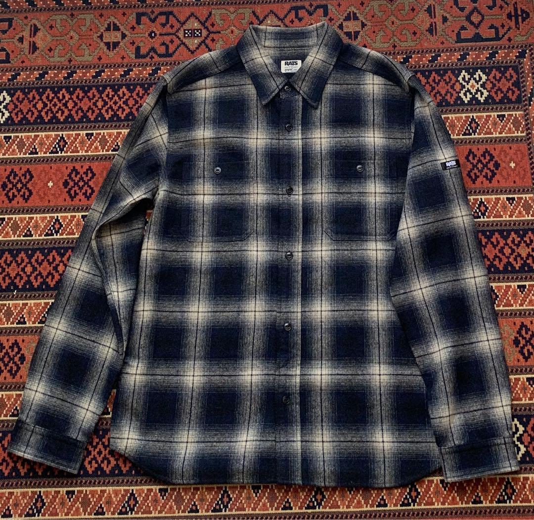 RATS WOOL OMBRE CHECK SHIRT キムタク 50s 60s