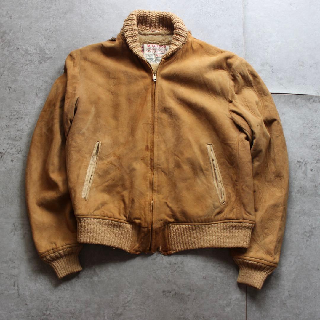古着　50s mcregor ファラオ　ジャケット　ショート丈　スエード