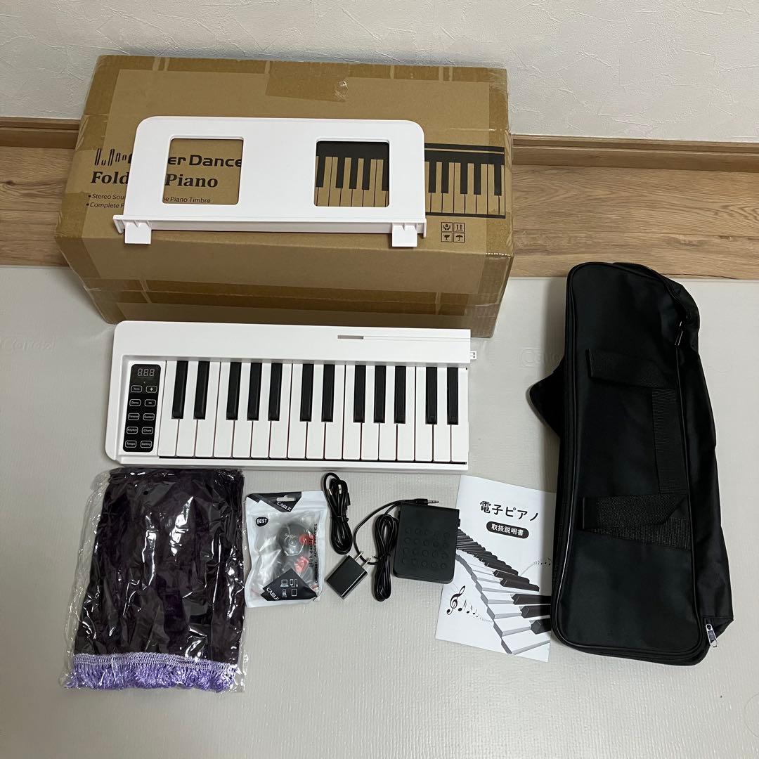 【finger dance】電子ピアノ61鍵盤 折り畳み 軽量 ケース付き