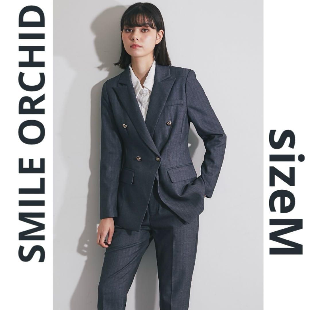 SMILE ORCHID ストライプ柄ジャケット＆スラックスパンツセットアップ